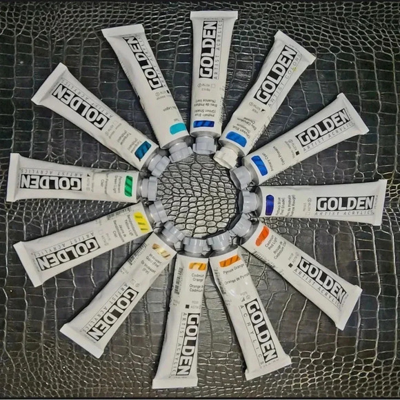 🌟Lot of 12🌟 GOLDEN ACRYLIC Heavy Body PAINT TUBES No Duplicate Colors **… - Picture 5 of 5